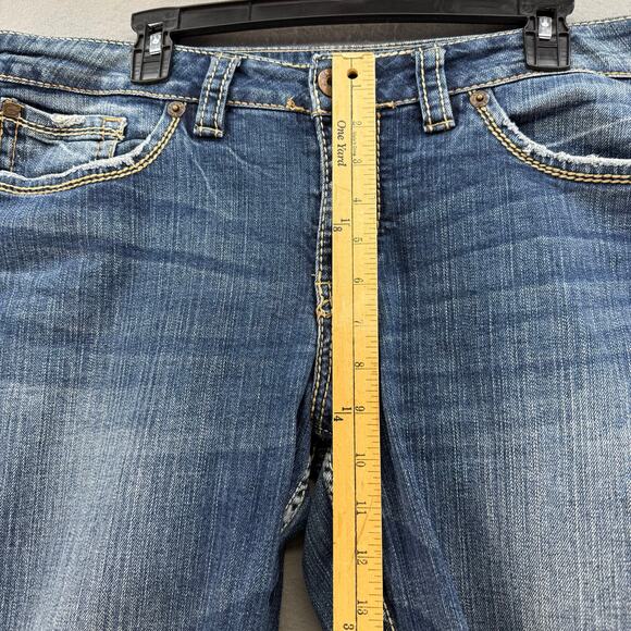 Silver Jeans Women's 18x33 Blue Frances 18" Bootcut Western Mid Rise Tall Jeans - Picture 13 of 15